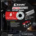 EZARC Cut Off Wheels 25 Pack, 6'' x .045'' x 7/8'' Thin Grinder Cutting Wheel, Metal & Stainless Steel Cutting Disc for Angle Grinders