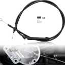 66 11/16" Extended Clutch Cable for Harley 1987-2006 Twin Cam & Evolution Engines with 5-Speed Transmission Touring Dyna Models, Black (+4")