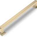 Amerdeco 10 Pack Brushed Brass Cabinet Pulls 7 Inch Hole Centers Kitchen Cabinet Handles Cabinet Hardware Kitchen Handles for Cabinets Cupboard Handles Drawer Pulls ZH0019