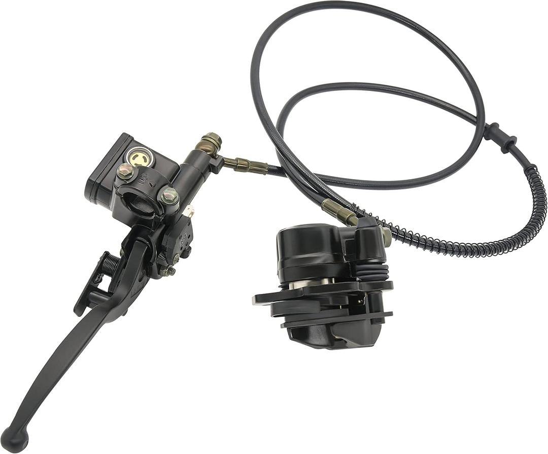 Rear Hand Hydraulic Disc Brake Left Hydraulic Brake Master Caliper Assembly Compatible for Chinese Taotao Roketa Sunl 50cc 90cc 110ccc 125cc Go-Kart Dune Buggy Quad ATV Dirt Mini Bike Kinroad 1
