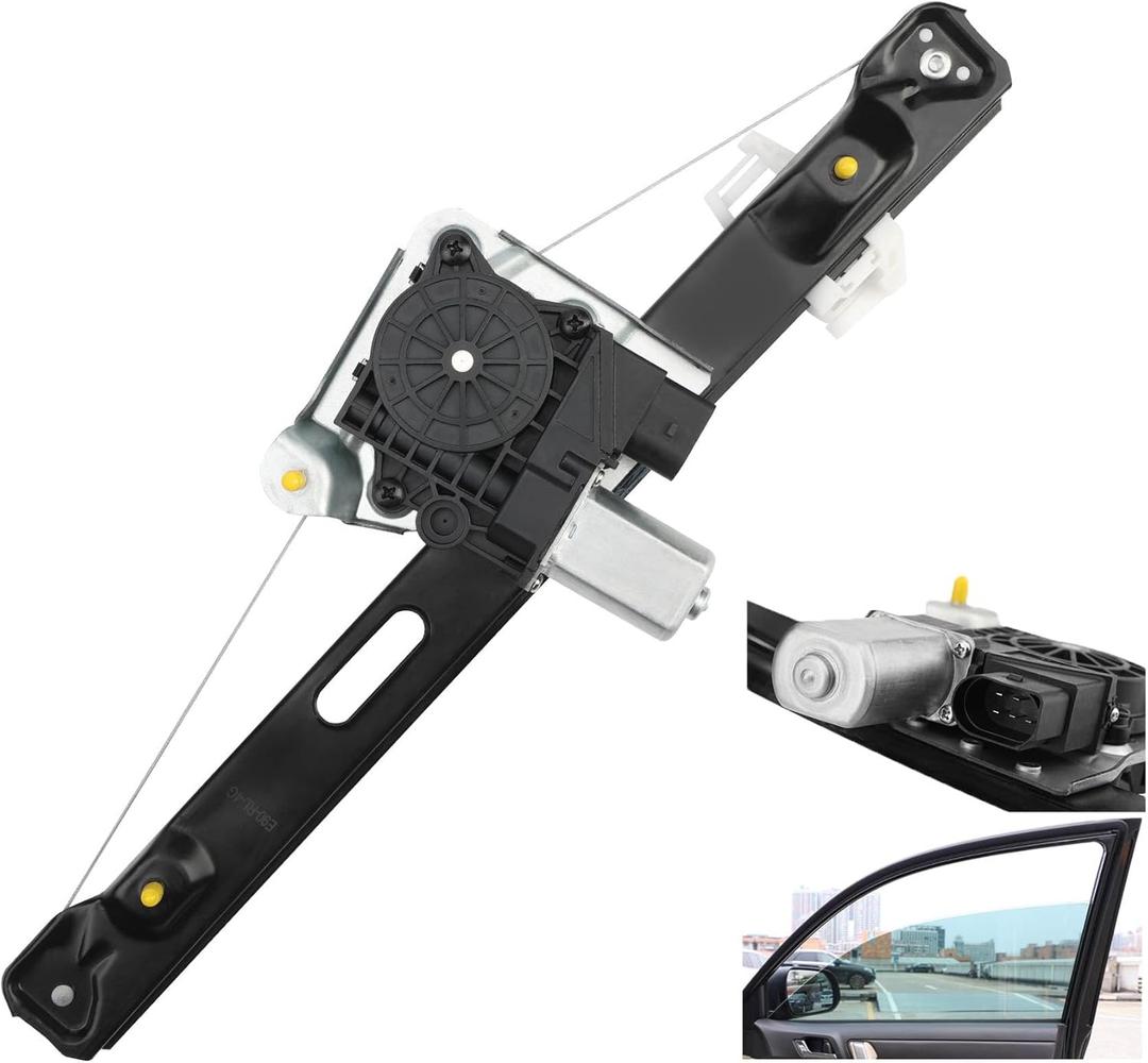 Window Regulator, Compatible with 06-12 BMW3 E90 E91 323i 325i 325xi 328i 328xi 330i 330xi 335d 335i 335xi xDrive M3 BMW 3 Rear Window Lift, Replace 748-468 Rear Left Driver Side Windows Motor Lifter