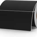 Black Color Coding Labels 2  4 Inches Rectangle Vinyl Self-Adhesive Stickers Waterproof Name Tags Removable Roll for Office School Home 500 PCS