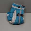 AOFITEE Fullbody Dog Coat Warm Fleece Dog Jacket, Windproof Dogs Winter Coat with Harness Built in, Reflective Turtleneck Dogs Snowsuit Puffer Jacket, Four Legged Snow Suit for Small Medium Large Pet (Turquoise)