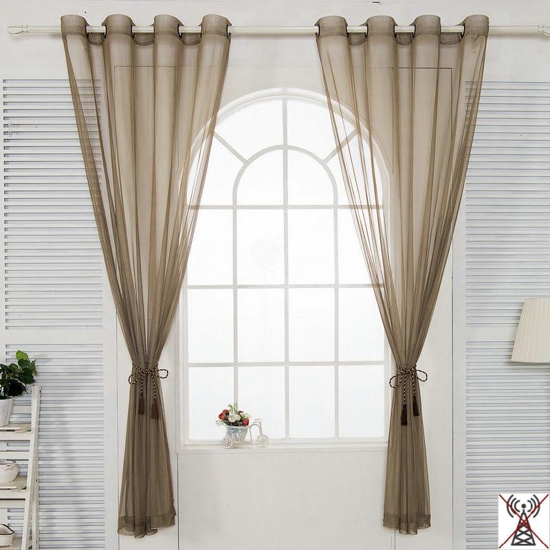 EMF & RF Protection Faraday Defense Silver Fabric Shielding 1 Curtain Panel (143-212-MESHCTIN)