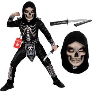Morph Skeleton Costume Kids Ninja Costume Kids, Scary Halloween Costumes For Boys Ninja Skeleton Costumes Boys (Large)
