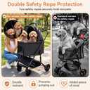 Heavy Duty Pet Stroller, 3-in-1 Dog & Cat Stroller with Detachable Carrier & Car Seat, 132 lbs Capacity for 1 Large/2 Medium Pets, Aluminum Alloy Frame, Shock Absorption, One-Touch Dual Brake, Black