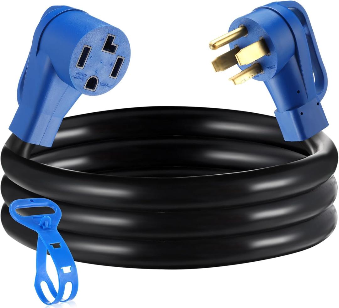 Kanayu 10 FT 4 Prong Dryer EV Extension Cord 30 Amp Compatabile with NEMA 14-30P to 14-30R for Level 2 EV Charging and 4 Prong Dryer Power STW 10 Gauge Flexible Cable with Grip Handle ETL Listed