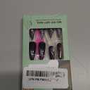 Fall Black Press on Nails Long Almond Fake Nails Gold Powder Full Cover Glue on Nails Gold Wheat Ears Design Oval Acrylic False Nail Autumn Matte Artificial Nail Reusable for Women