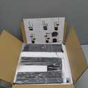 YOCOMEY 5 Tier Wood Tall Plant Stand Metal Rack Indoor, Multiple Flower Pot Holder Shelves Corner Rack, Round Planter Shelf Display Rack Storage Organizer for Patio Living Room Balcony(Black Oak)