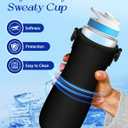 Water Bottle Sleeve with Pouch for Cirkul 22 oz - Crossbody Shoulder Strap Detachable Phone Purse with Bottles Cover Holder Carrier Bag