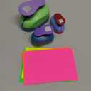 Chengu 3 Pack Craft Hole Punch 2,1 and 5/8 Inch Punch Paper Punchers with 10 Pcs Sticker, Cutter for Card Making Scrapbook DIY Albums Photos Office Supplies(Square)