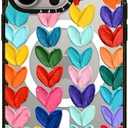 CASETiFY Impact Case for iPhone 15 Pro Max [4X Military Grade Drop Tested / 8.2ft Drop Protection/Compatible with Magsafe] - Cute Prints - Clear Polka Daub Hearts - Clear Black