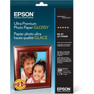 Epson Ultra Premium Photo Paper GLOSSY (5x7 Inches, 20 Sheets) (S041945)