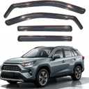 Durable in Channel Rain Guards Fit for 2019 2020 2021 2022 2023 2024 2025 RAV4 Extra Accessories,Smoke Tinted Side Window Wind Deflectors,Vent Window Visors,Acrylic(4pcs Set)