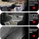 Windshield Glassroof Sunshade Compatible with Tesla Model X 2021-2026[No Gaps, Never Sag], Upgrade Soft Suede Glass Sunroof Sun Shade Foldable Heat Insulation Shield (Black)