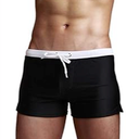 TONLEN Mens Swimwear Short Swim Trunks with Zipper Pocket, Black #2, US M_Asia Tag L, Waist:29.5"-33.5"