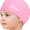 HIPPOPEA Hair Snug Fabric Swim Cap, High Elasticity Cloth Swimming Cap, Breathable, Lightweight & Comfortable, Fit Both Long Hair and Short Hair for Women Men Boy Girl