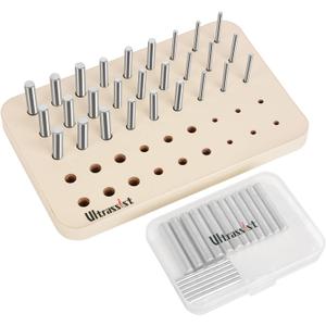 Ultrassist 45-Hole Wooden Pegboard for Occupational Therapy, Fine Motor Skills & Hand Dexterity Training, Includes 45 Metal Pegs, Ideal for Stroke, Brain Injury, Elderly Rehab & Hand Therapy