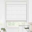 LazBlinds No Drill Roman Shades for Windows, Cordless Light Filtering Window Shades with UV Protection, Polyester Fabric for Bedroom & Living Room, 39" W x 64" H, Off White