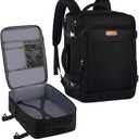 Carry on Backpack, Flight Approved Travel Backpack TSA 15.6 Inch Anti-Theft Laptop Backpack Lightweight Daypack College Weekender Overnight Bag, 16.8 * 11.4 * 7inch,Black