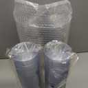 I00000 200pcs Silver Disposable Plastic Cups 9 oz Clear Plastic Cups Old Fashioned Tumblers Silver Rim Cup Disposable Party Cup Elegant Silver Wine Glasses Cocktail Cup