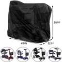 Sqodok Mobility Scooter Storage Cover, 420D Scooter Cover with Windproof Buckles Waterproof Scooter Weather Cover Protect from Dust Dirt Snow Rain Sun Rays, 48" x 22" x 38"