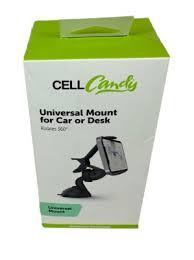 Cell Candy - Universal Cell Phone Mount for Car or Desk - Black