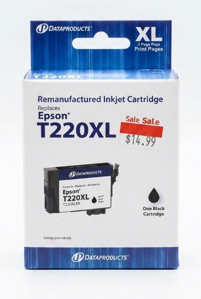 Remanufactured Inkjet Cartridge Epson T220XL Ink Black