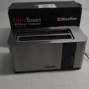 Mueller UltraToast Full Stainless Steel Toaster 4 Slice, Long Extra-Wide Slots for Bagels and Waffles, 6 Browning Levels, LED Display, Cancel/Defrost/Reheat Functions & Removable Tray, Kitchen Gadgets