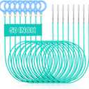 30 Pack 50 Inch Sink Snake Bulk Hair Drain Clog Remover Unbreakable Metal Drain Snake Hair Removal Tool Flexible & Long Unclogging Tool for Bathroom Sink Tub Shower