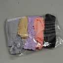 Retro Lace Thongs For Women Plus Size Breathable Seamless Cotton Panties Tummy Control High Waisted Underwear Pack 5 (Medium, Black+grey+nude+light Purple+pink)
