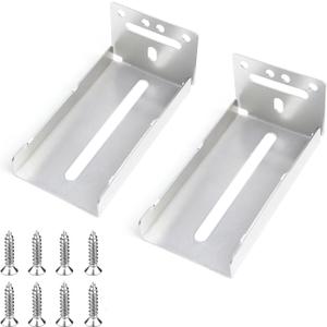 1 Pair | Rear Mounting Brackets for Face Frame Cabinets - Compatible with HBL' 1.77 Inch (45mm) Width Drawer Slides, 0 to 3.5 Inch Adjustable. (Silver)