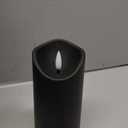 Homemory Black Flameless Candles, Halloween Candles, Battery Operated Candles, LED Pillar Candles with Remote Control and Timers, Set of 9