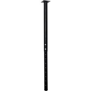 QLLY Adjustable Metal Table Leg, 24-40 inch, 60-100cm, Home Office DIY Desk Leg, Furniture Leg Set (1, Black)