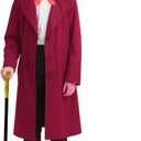 Kids Chocolate Factory Owner Costume Boys Classic Comedy Cosplay 4 Pcs Set for Halloween 3-12y (5-6years, Red)