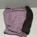 MixShe Womens Knit Sweaters 2026 Fall Winter Casual Long Sleeve Ribbed Colorblock Button Pullover Tops (Large, Purple)