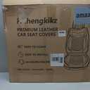 Car Seat Covers,Breathable and Waterproof Leather Automotive Seat Covers for Cars,Anti-Slip Driver Seat Cover with Backrest for SUV Pick-up Truck Sedan(Style1,5 PCS Full Set,Beige)