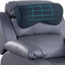 HOMBYS Cervial Neck Pillow for Recliner, Foam Headrest Cushion for Sleeping, Medium Firm Neck Support for Couch, Office Chair and Car, Non-Slip Backing and Elastic Straps, Dark Grey