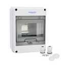 MOLLOM 5 Way Circuit Breaker MCB Distribution Protection Box with DIN Rail, IP65 Waterproof, for Indoor and Outdoor (5Way | 160x120x92 MM, HT)