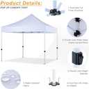 10x10 Pop Up Canopy Tent Commercial Series,White