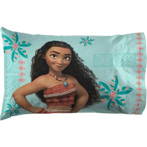 Disney Moana Reversible Pillowcase Standard Size 20x30 in - Soft Microfiber Bedding Features Moana, HEI HEI & Pua, Machine Washable (Official Disney Product) - Jay Franco