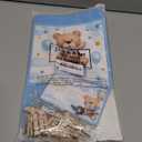 102 Pcs Bear Pins for Baby Shower Game Theme Supplies Diaper Raffle Tickets with Diaper Raffle Card Box Don't Say Baby Sign Mini Clothespin Shower Game Decor for Gender Reveal(Blue Bear)