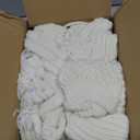 steo spce 5 Pack White Farmhouse Christmas Stockings  Rustic Boho Vintage Cable Knit Set, Includes 3 Small 15 and 2 Large 18 Knitted Stockings for Fireplace Mantel Hanging Holiday Dcor
