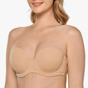 DELIMIRA Women's Underwire Contour Multiway Full Coverage Strapless Bra Plus Size, 46C, 2 Pack 
