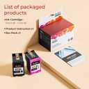 67XL Ink Cartridges Black/Color Combo Pack Compatible for HP Ink 67 67XL Works with HP Deskjet 2855e 2800e 2852e 2827e 4227e 4255e 1255 Envy 6055e 6075 6432e 6455e 6458e 6475e Pro 6455 Series (2-Pack)