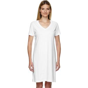 Fine Jersey Women's Crossover V-Neck Coverup White 2X
