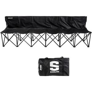 Franklin Sports Sideline Team Bench - Collapsible Sports Bench - Easy Assembly - Pop Up Black, 6 Person