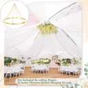 24 Inches Gold Metallic Ceiling Drapes Hanging Kit for 6 Panels Wedding Ceiling Drapes Canopy Hoop Metal Hardware Kit for Draping Fabric Indoor Outdoor Decorations