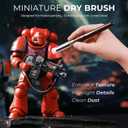 Nicpro Miniature Paint Brushes Dry Brush - 21PCS Model Paint Brush Set with Cloth Roll for Acrylic Oil Watercolor, Detail Paint Brush Drybrush for Model, Miniature Painting, Paint by Numbers, Craft