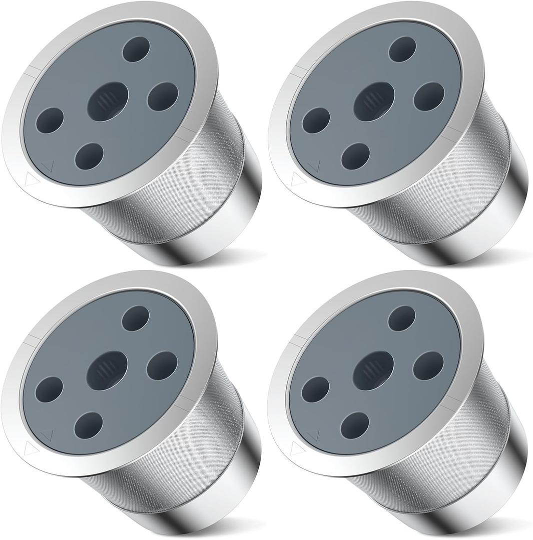 Reusable K Cups for ke K Supreme | Refillable K cups with Adapter for ke K Supreme (Plus) Coffee Maker (4 pack)